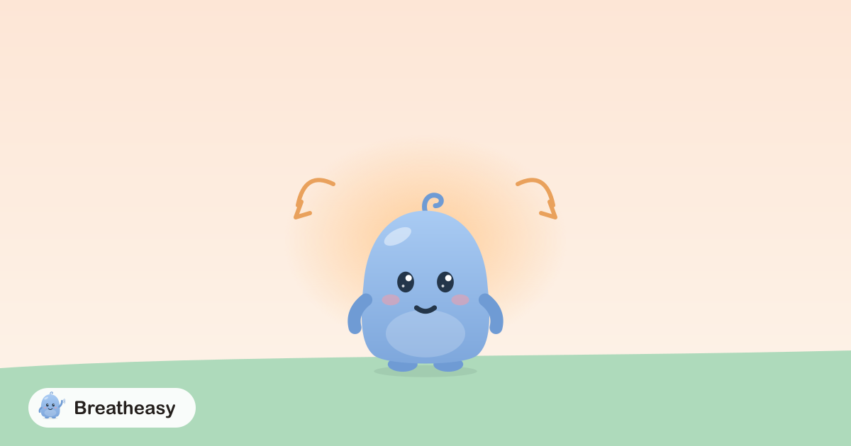 Luma gently rolling its shoulders, with a soft warm glow between its shoulder blades.