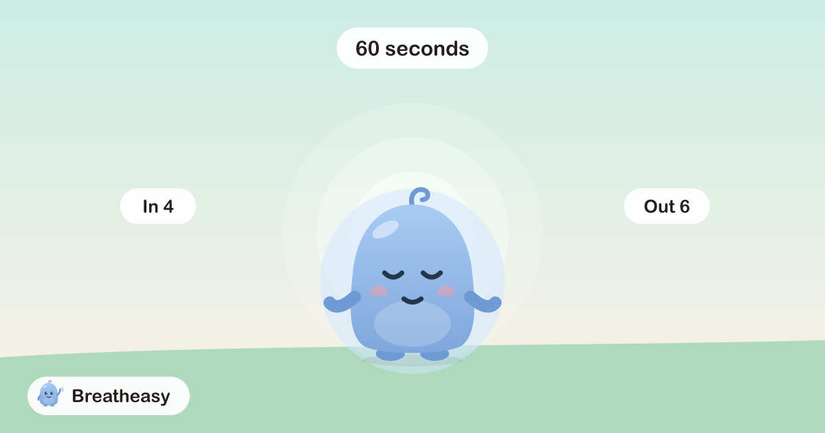 Luma breathing calmly with eyes closed, surrounded by a soft glowing circle that gently grows and shrinks.
