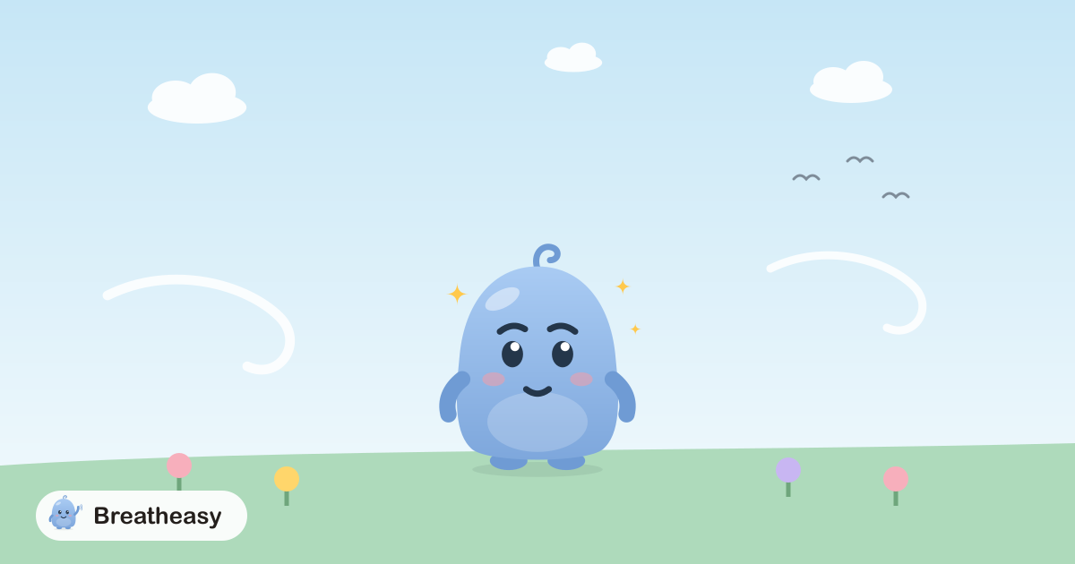 Luma standing in an open, airy meadow with a big sky and a gentle breeze, arms open wide.