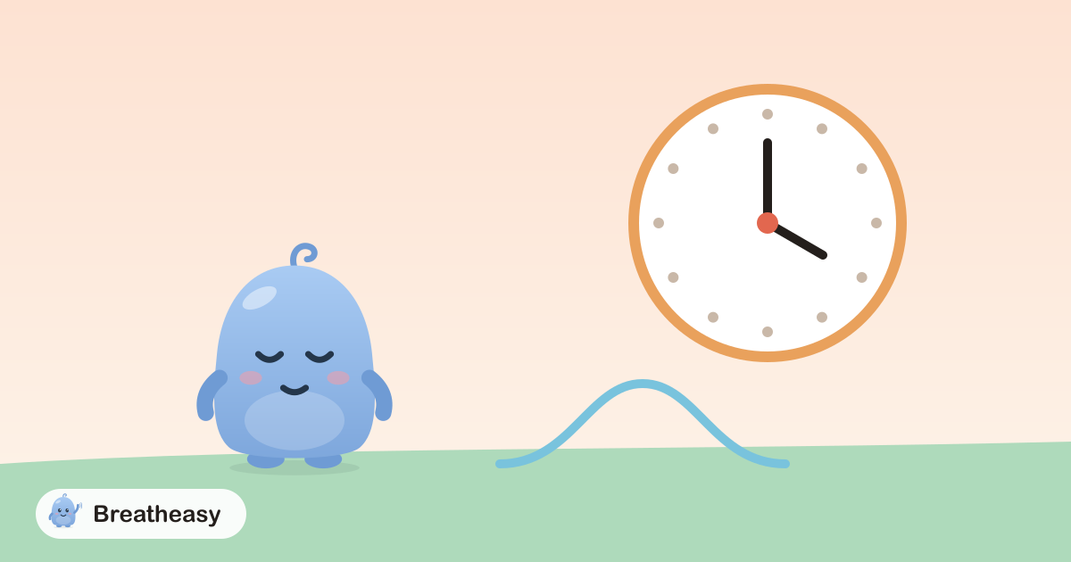 Luma next to a big friendly clock and a gentle wave that rises and falls.
